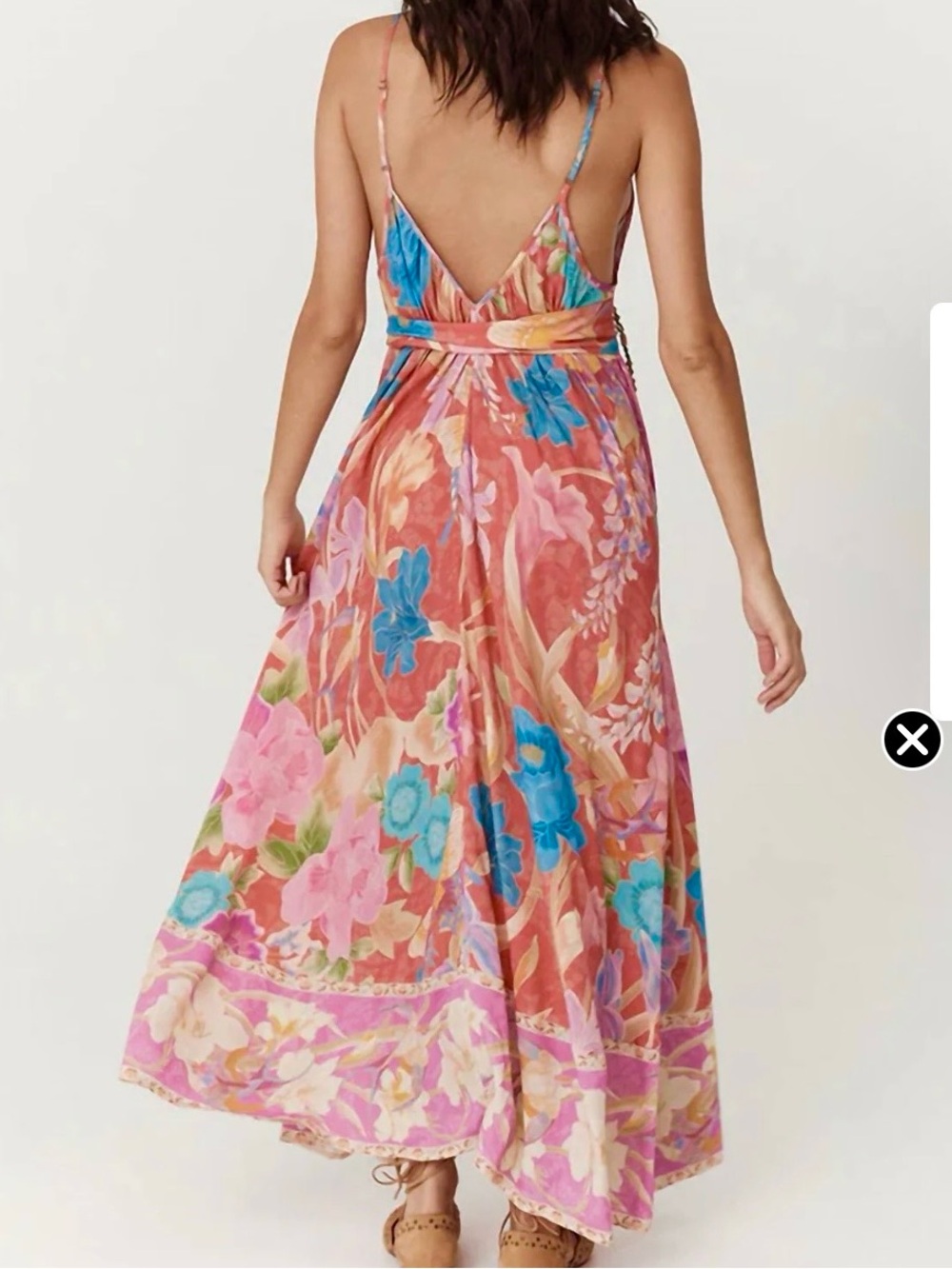 NWT Spell Painters Garden Strappy Maxi Dress in Crimson size Large - Picture 2 of 16